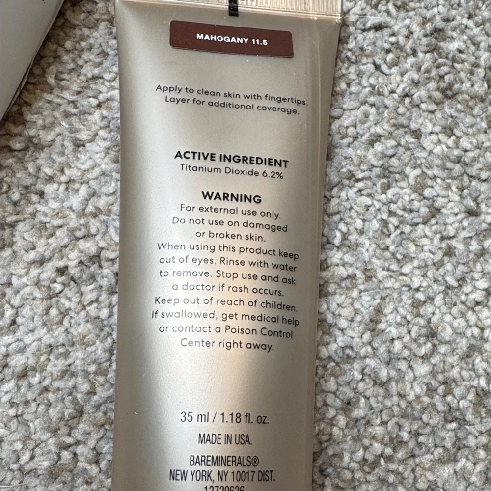 bareMinerals Complexion Rescue Tinted Moisturizer SPF 30 Mahogany 11.5 NWT